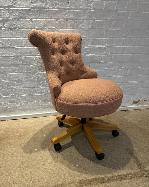 Selma Office Chair in Yarn Collective Ismay Boucle Coral