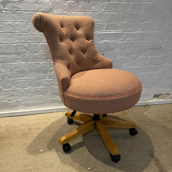 Selma Office Chair in Yarn Collective Ismay Boucle Coral