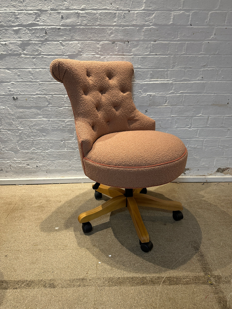 Selma Office Chair in Yarn Collective Ismay Boucle Coral