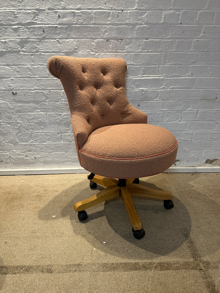 Selma Office Chair in Yarn Collective Ismay Boucle Coral