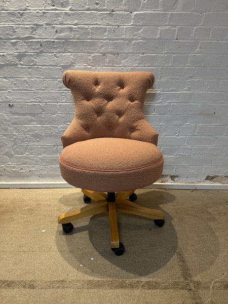 Selma Office Chair in Yarn Collective Ismay Boucle Coral