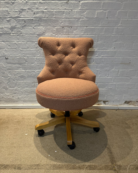 Selma Office Chair in Yarn Collective Ismay Boucle Coral