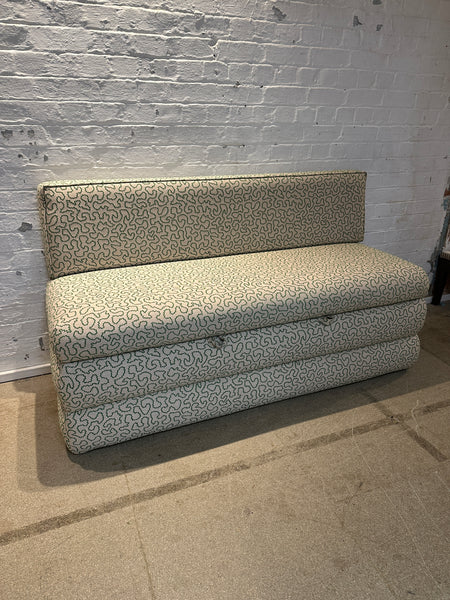 170cm Iris Storage Banquette in Linwood Wiggle Emerald