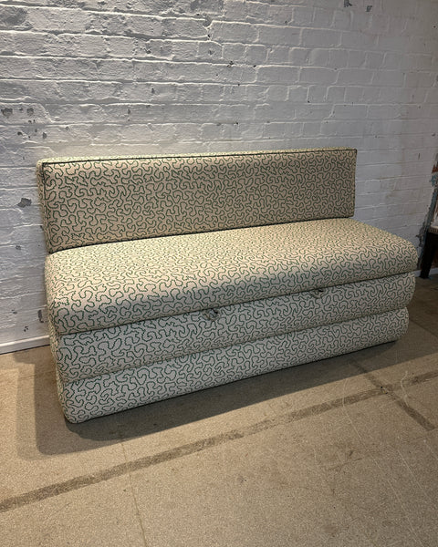 170cm Iris Storage Banquette in Linwood Wiggle Emerald