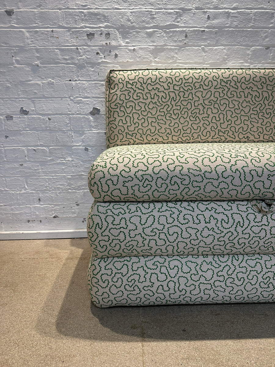 170cm Iris Storage Banquette in Linwood Wiggle Emerald