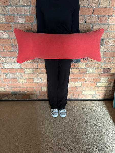 Bolster Cushion 90x35cm in Zoe Glencross Palma Sol Tomato