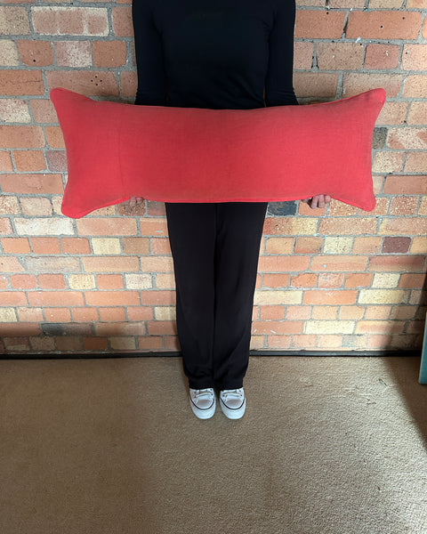 Bolster Cushion 90x35cm in Zoe Glencross Palma Sol Tomato