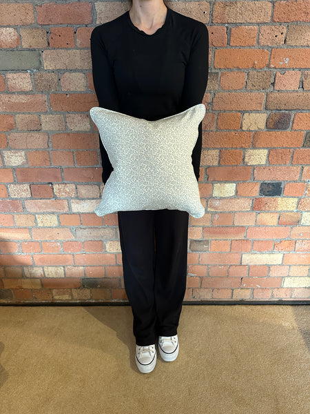 Square 45cm Cushion Pair in Chelsea Textiles Leaf Vine Seafoam (price for both)