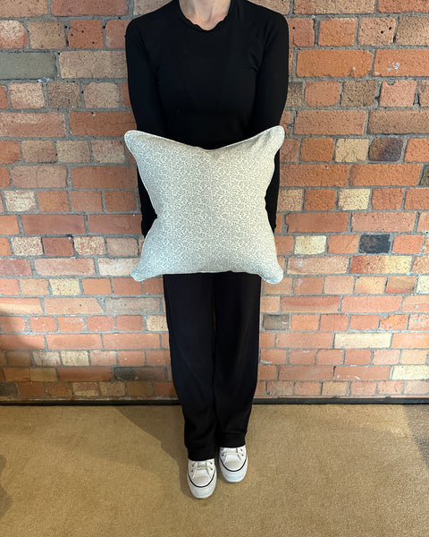 Square 45cm Cushion Pair in Chelsea Textiles Leaf Vine Seafoam (price for both)