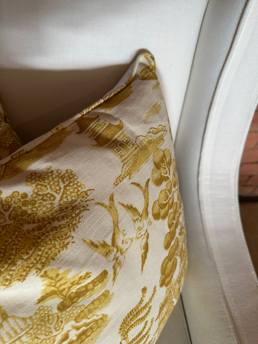 Square 45cm Cushion Pair in Beata Heuman Willow Pollen (price for both)