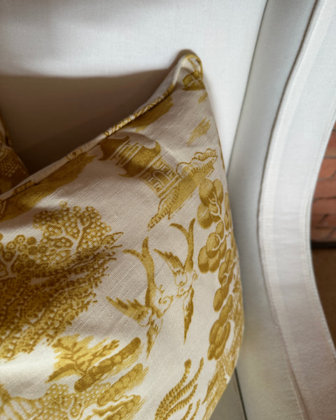 Square 45cm Cushion Pair in Beata Heuman Willow Pollen (price for both)