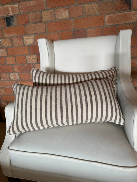 Mini Bolster in Guy Goodfellow Olive sacking Cocoa (Price for both)