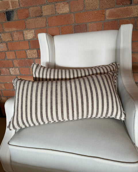 Mini Bolster in Guy Goodfellow Olive sacking Cocoa (Price for both)