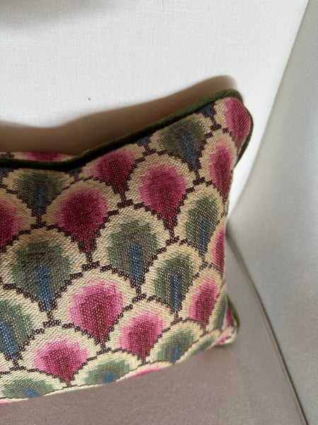 Lumbar cushion in Flora Soames Walsingham weave