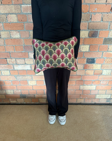 Lumbar cushion in Flora Soames Walsingham weave