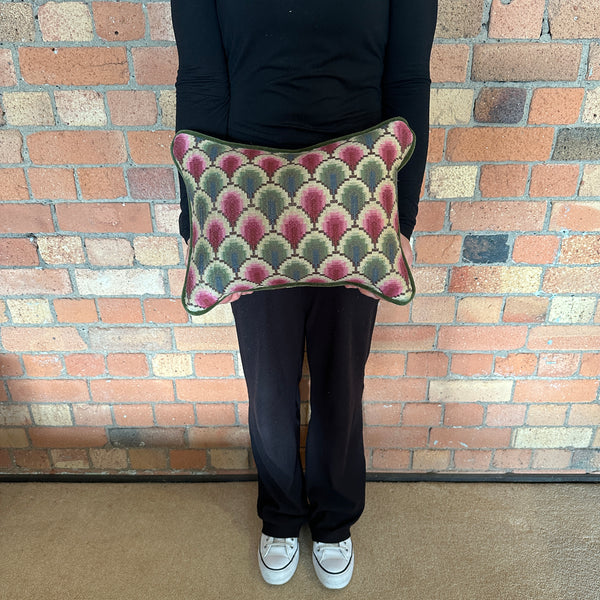 Lumbar cushion in Flora Soames Walsingham weave