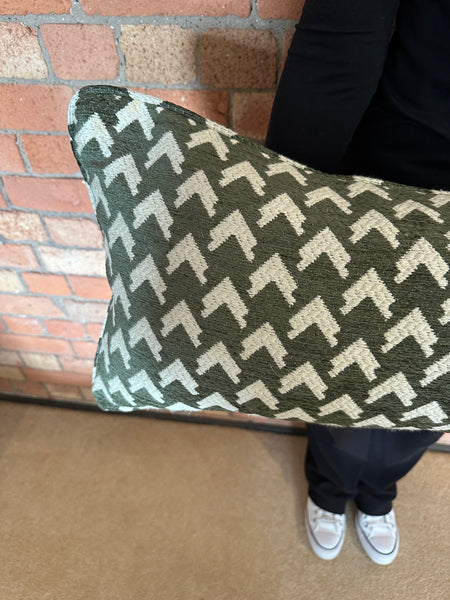 Bolster Cushion 90x35cm in Madeaux Bargello