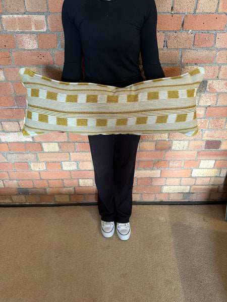 Bolster Cushion 90x35cm in Christopher Farr Lost and found Lemon