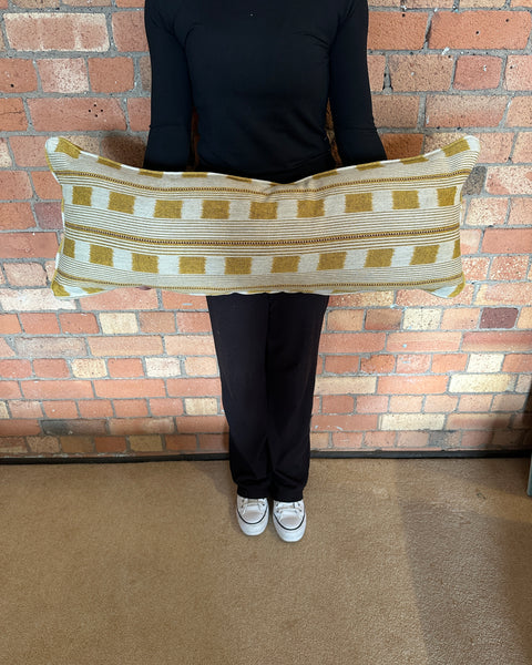 Bolster Cushion 90x35cm in Christopher Farr Lost and found Lemon