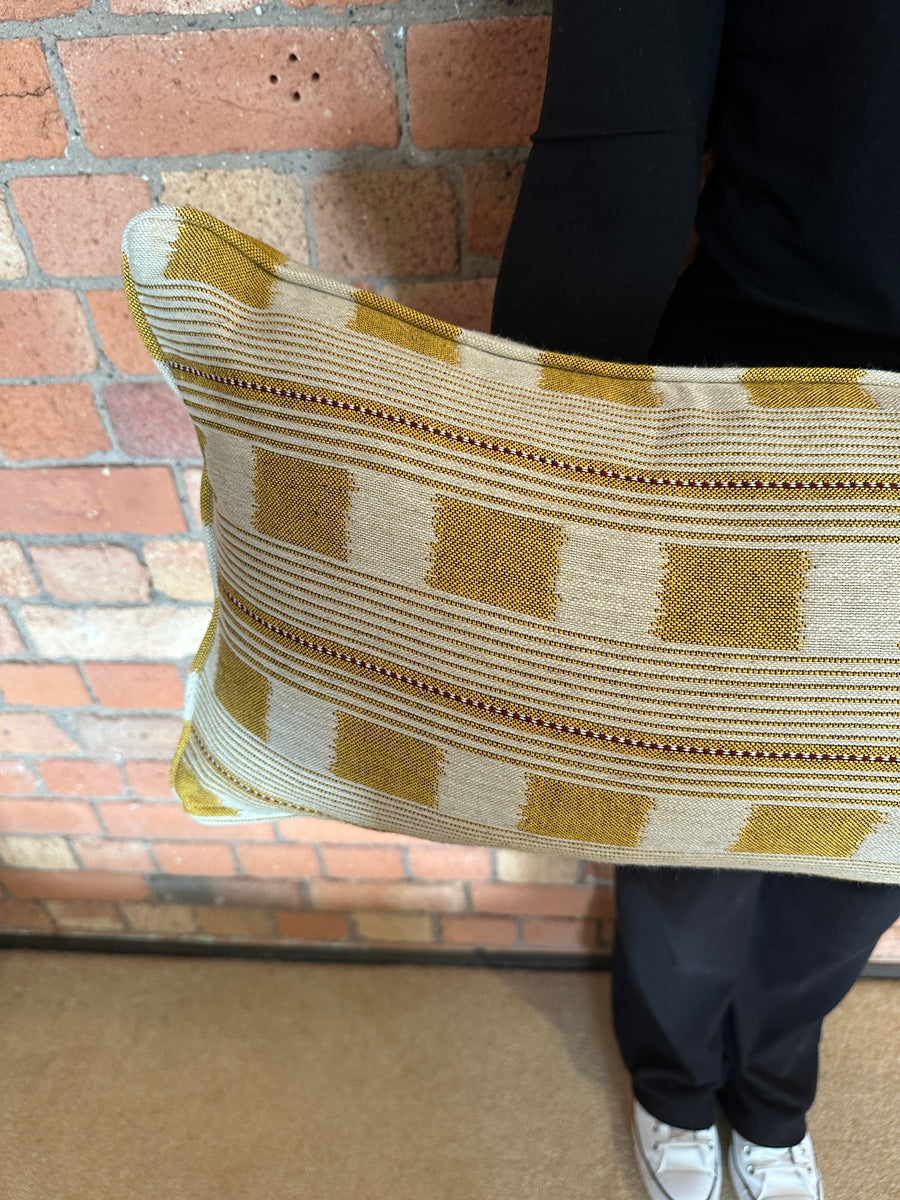 Bolster Cushion 90x35cm in Christopher Farr Lost and found Lemon