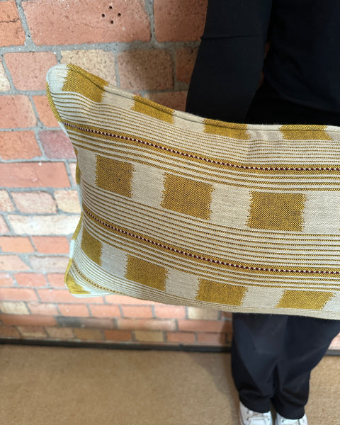 Bolster Cushion 90x35cm in Christopher Farr Lost and found Lemon