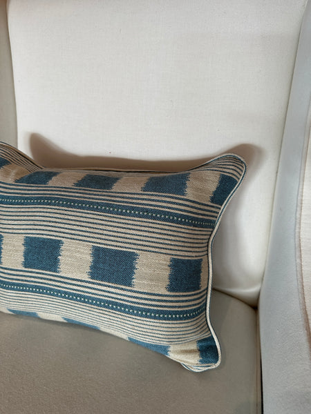 Lumbar cushion in Christopher Farr Lost and found Blue
