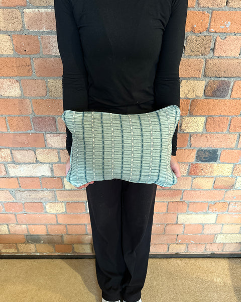 Lumbar cushion in Isabella Worsley Paris Sky