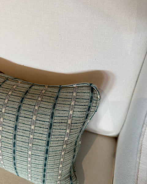 Lumbar cushion in Isabella Worsley Paris Sky