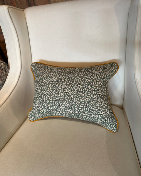 Lumbar cushion in Liberty Feather petals Artichoke