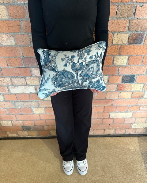 Lumbar cushion in GP&J Baker Jewel Indienne Blue
