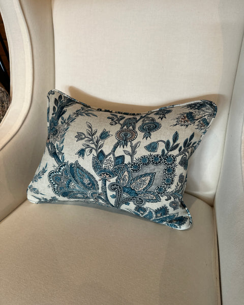 Lumbar cushion in GP&J Baker Jewel Indienne Blue