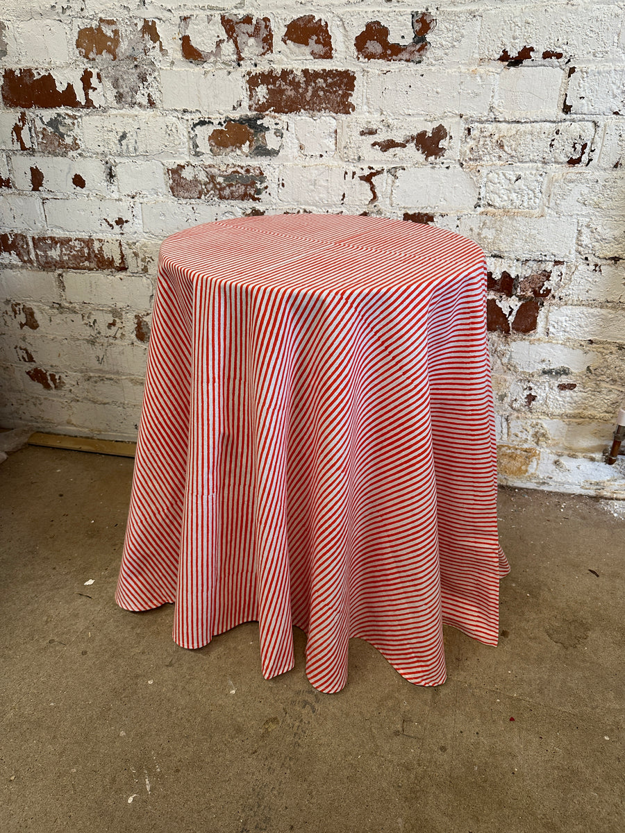 Table & Tablecloth Combo | Red Stripe