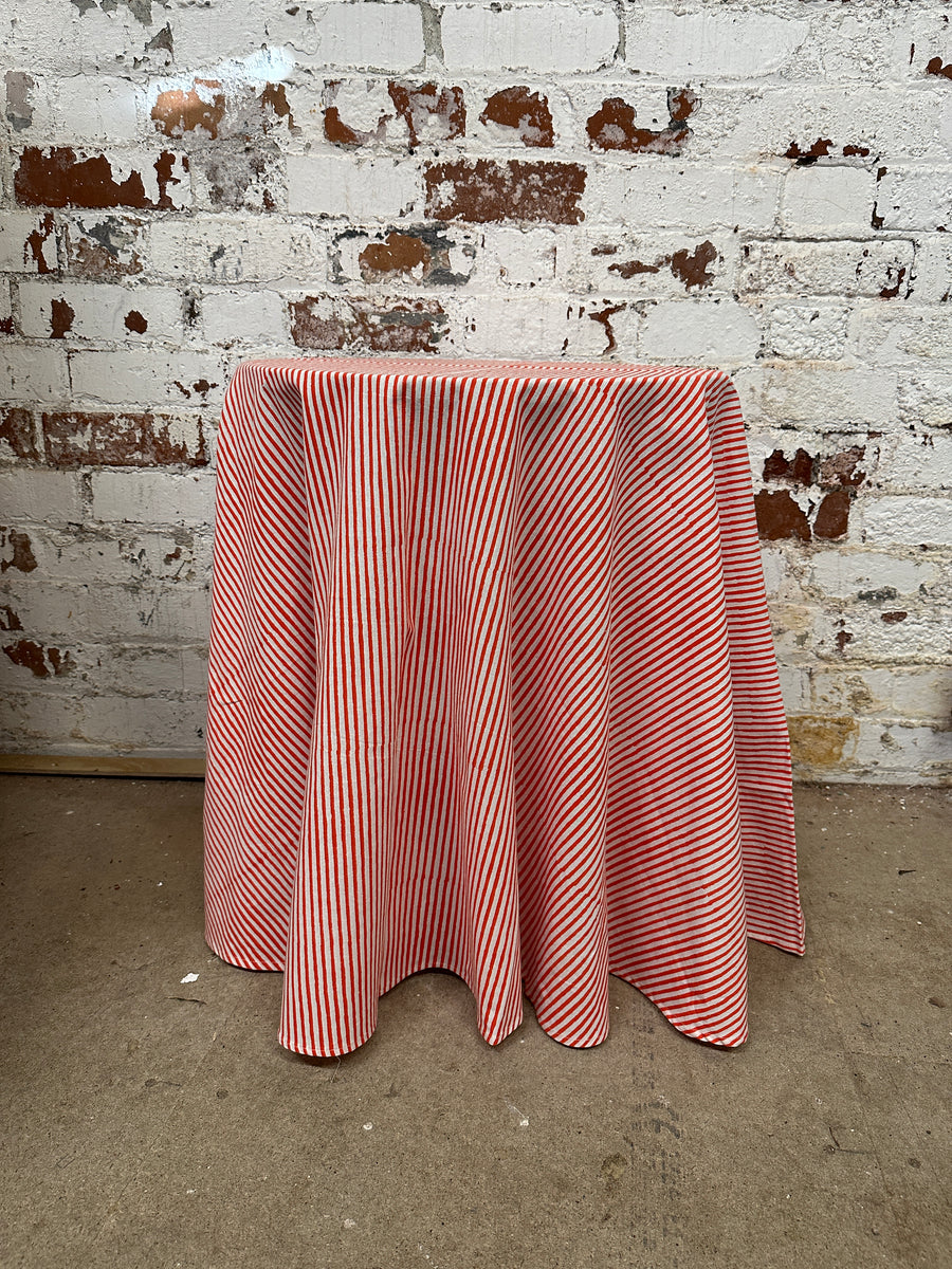 Table & Tablecloth Combo | Red Stripe