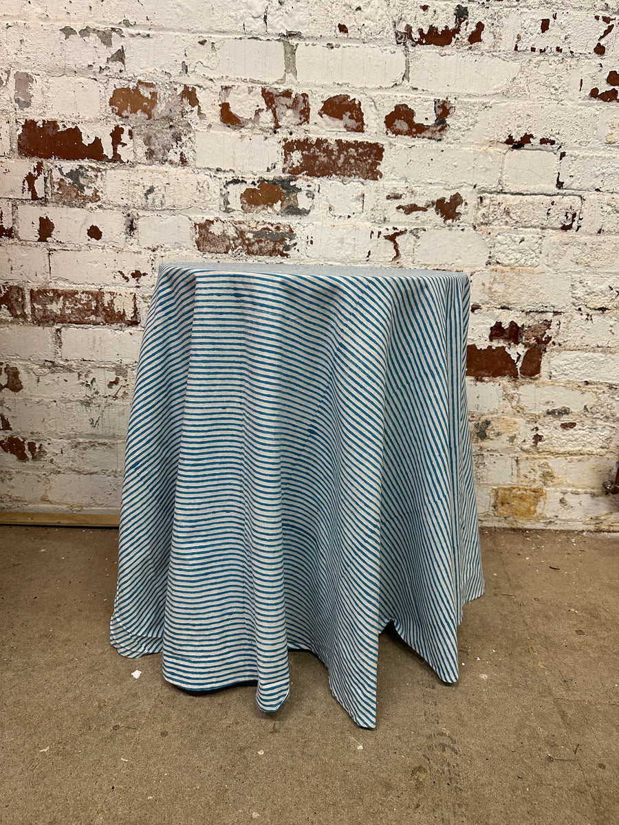 Table & Tablecloth Combo | Blue Stripe