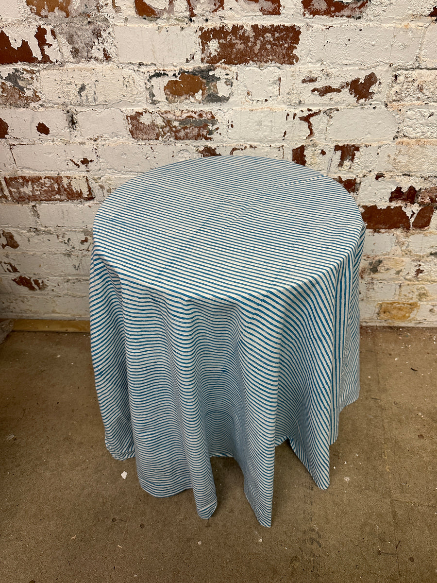 Table & Tablecloth Combo | Blue Stripe