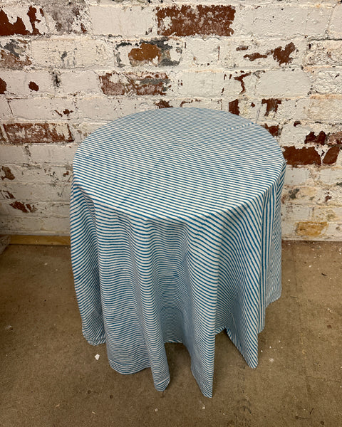 Table & Tablecloth Combo | Blue Stripe