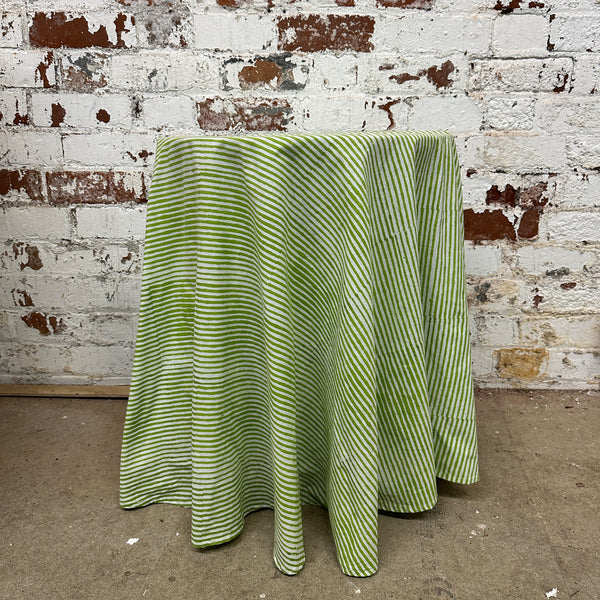 Table & Tablecloth Combo | Green Stripe