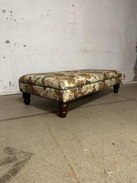 Bryher ottoman in Schumacher Sandoway vine Multi