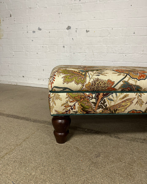 Bryher ottoman in Schumacher Sandoway vine Multi