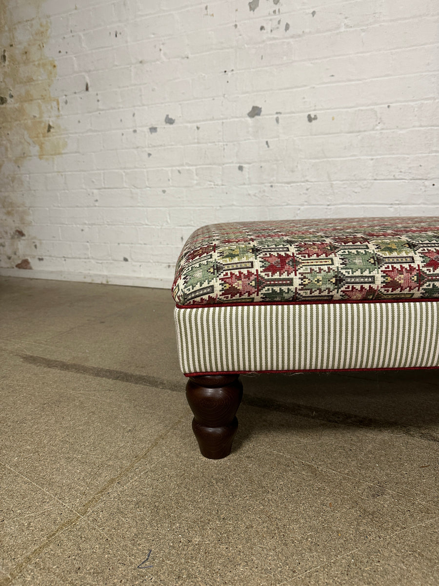 Bryher ottoman in Anatolia Verdigris Multi