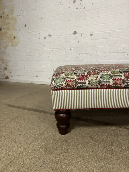 Bryher ottoman in Anatolia Verdigris Multi