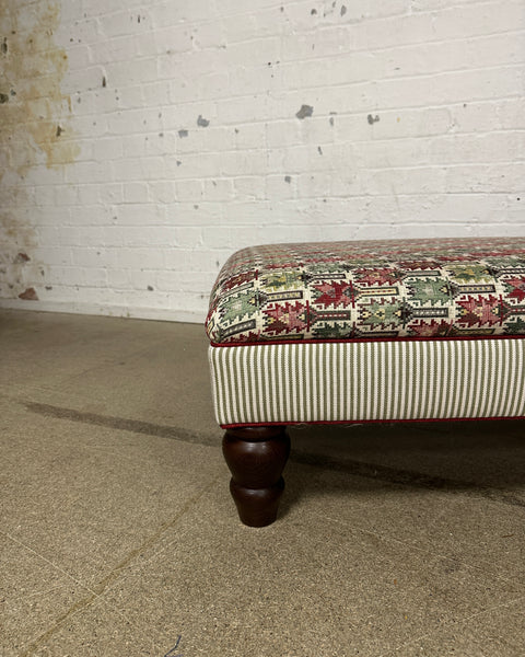 Bryher ottoman in Anatolia Verdigris Multi