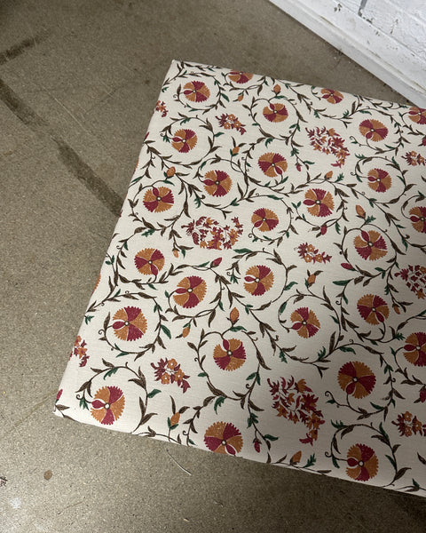 Honey Ottoman in Penny Morrison Carnation Flowers Multi
