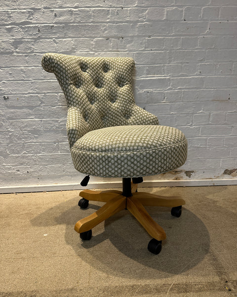 Selma Office Chair in Fermoie Wicker Green