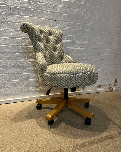 Selma Office Chair in Fermoie Wicker Green