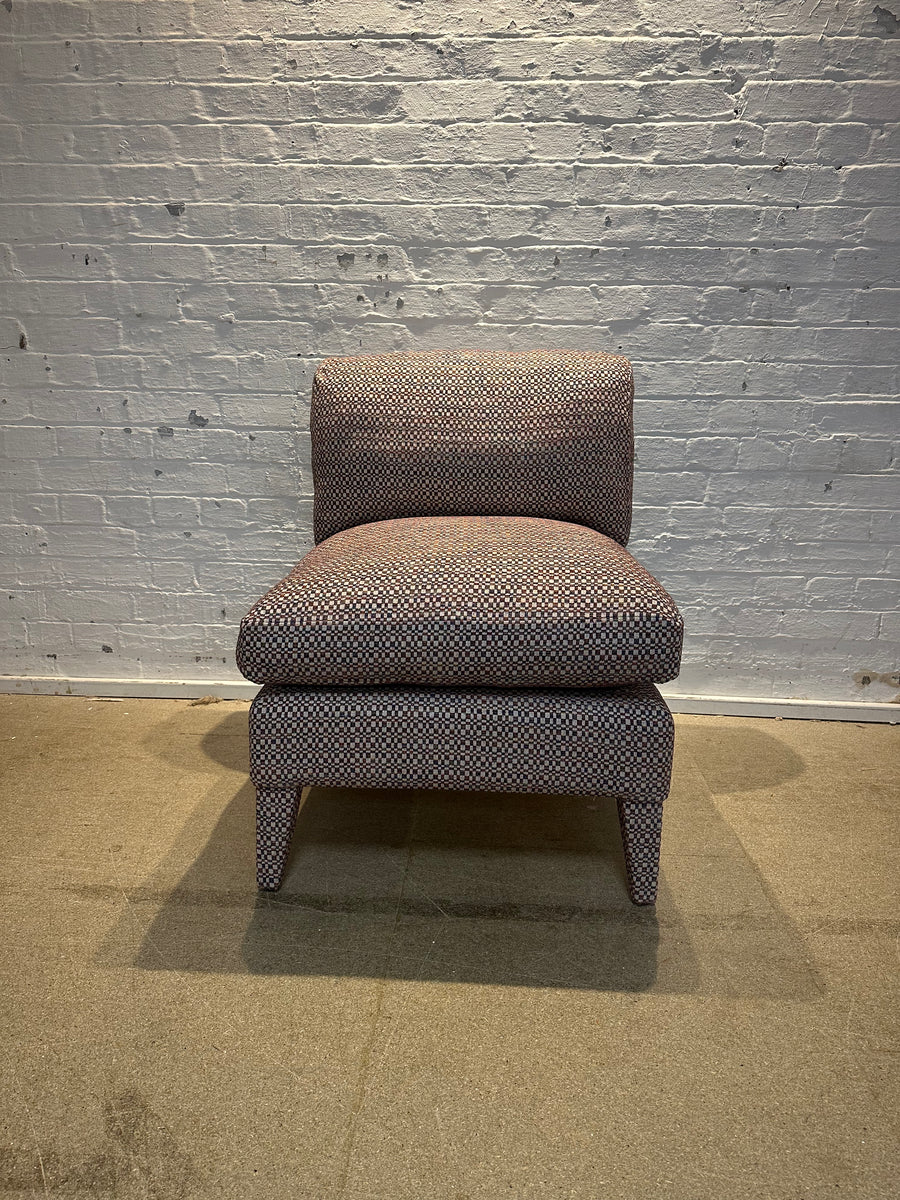 Nikki Slipper Chair in GP&J Baker Hopton red/blue