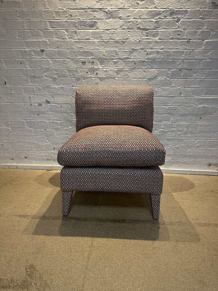 Nikki Slipper Chair in GP&J Baker Hopton red/blue