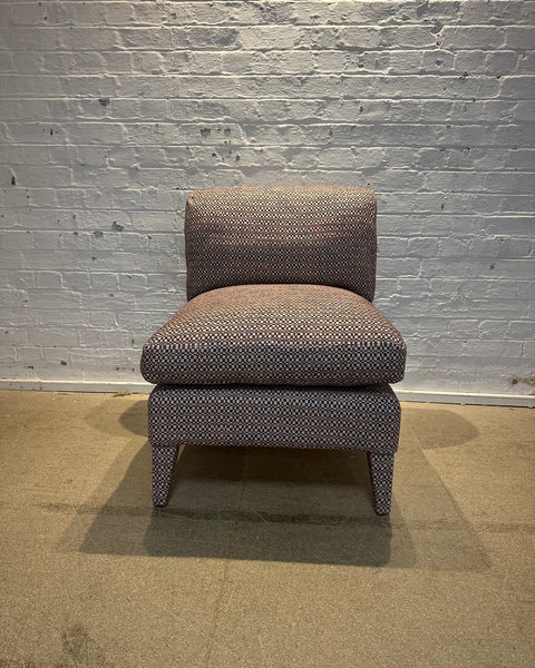 Nikki Slipper Chair in GP&J Baker Hopton red/blue