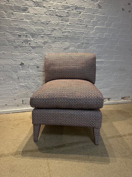 Nikki Slipper Chair in GP&J Baker Hopton red/blue