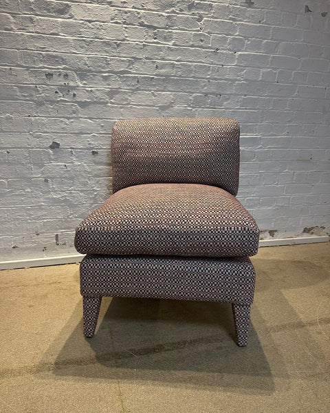 Nikki Slipper Chair in GP&J Baker Hopton red/blue